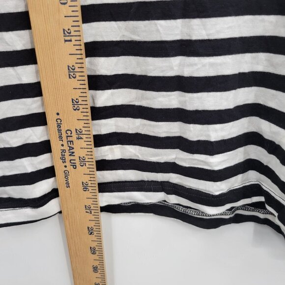 The Smurfs Embroidered Striped T-Shirt Short Sleeve Cotton Crewneck Medium Women - Picture 8 of 10